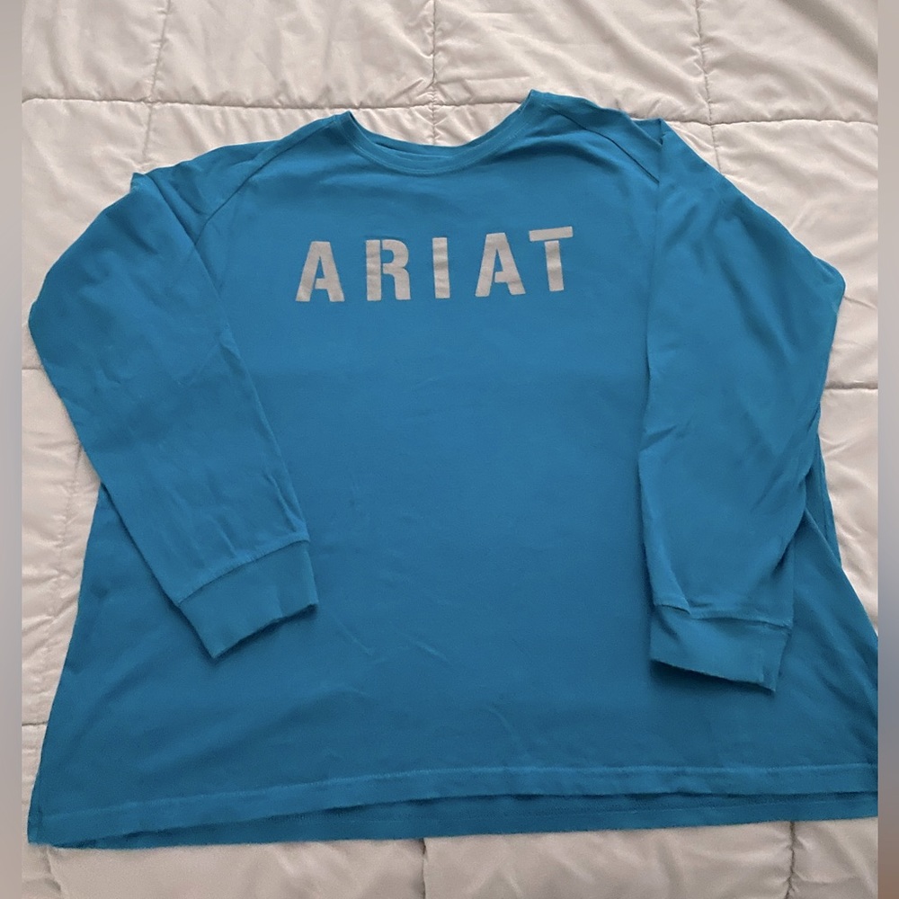 ARIAT blue long sleeve shirt- size XL